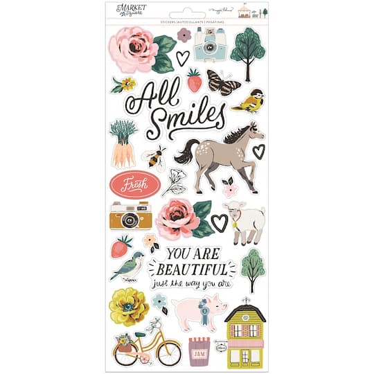 American Crafts&#x2122; Maggie Holmes Market Square Cardstock Stickers